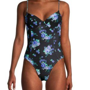 WeWoreWhat Floral Underwire One Piece Swimsuit